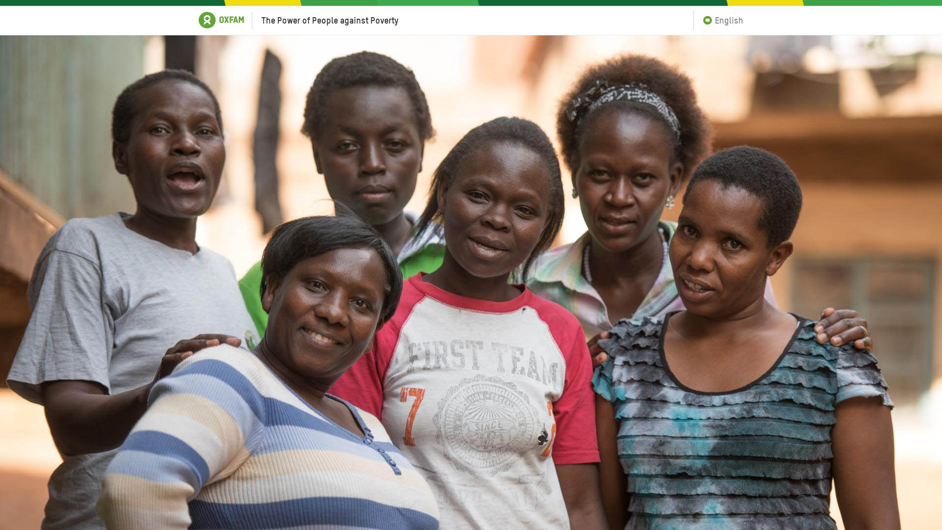 Oxfam Homepage Screenshot