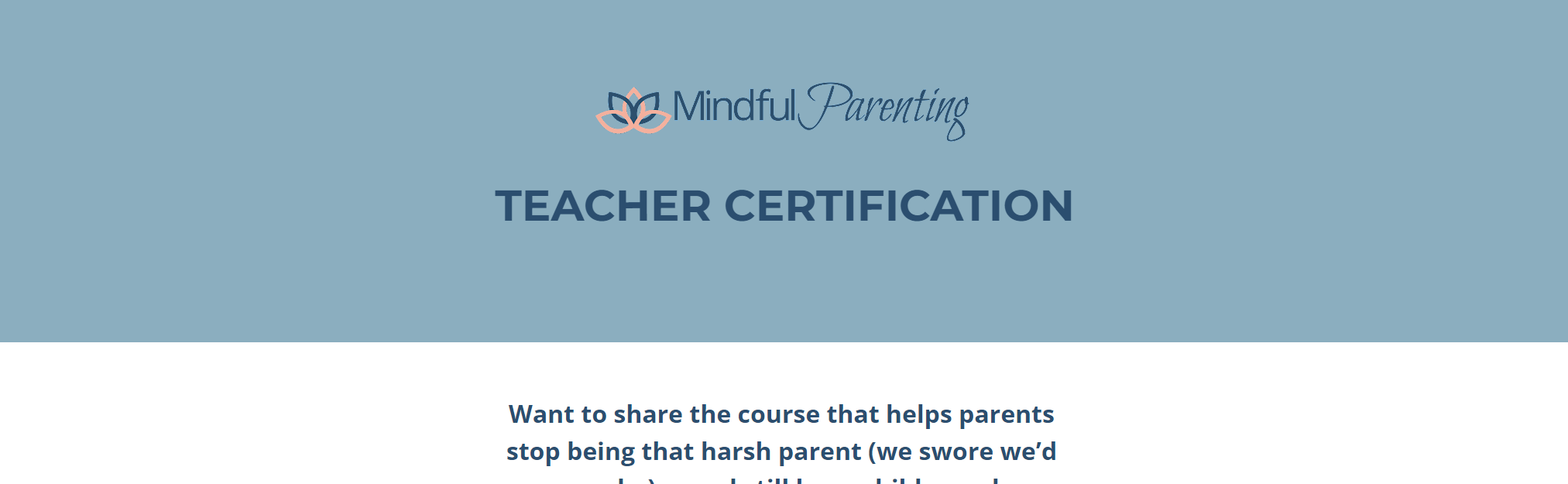 Mindful Parenting Course Fall 2022